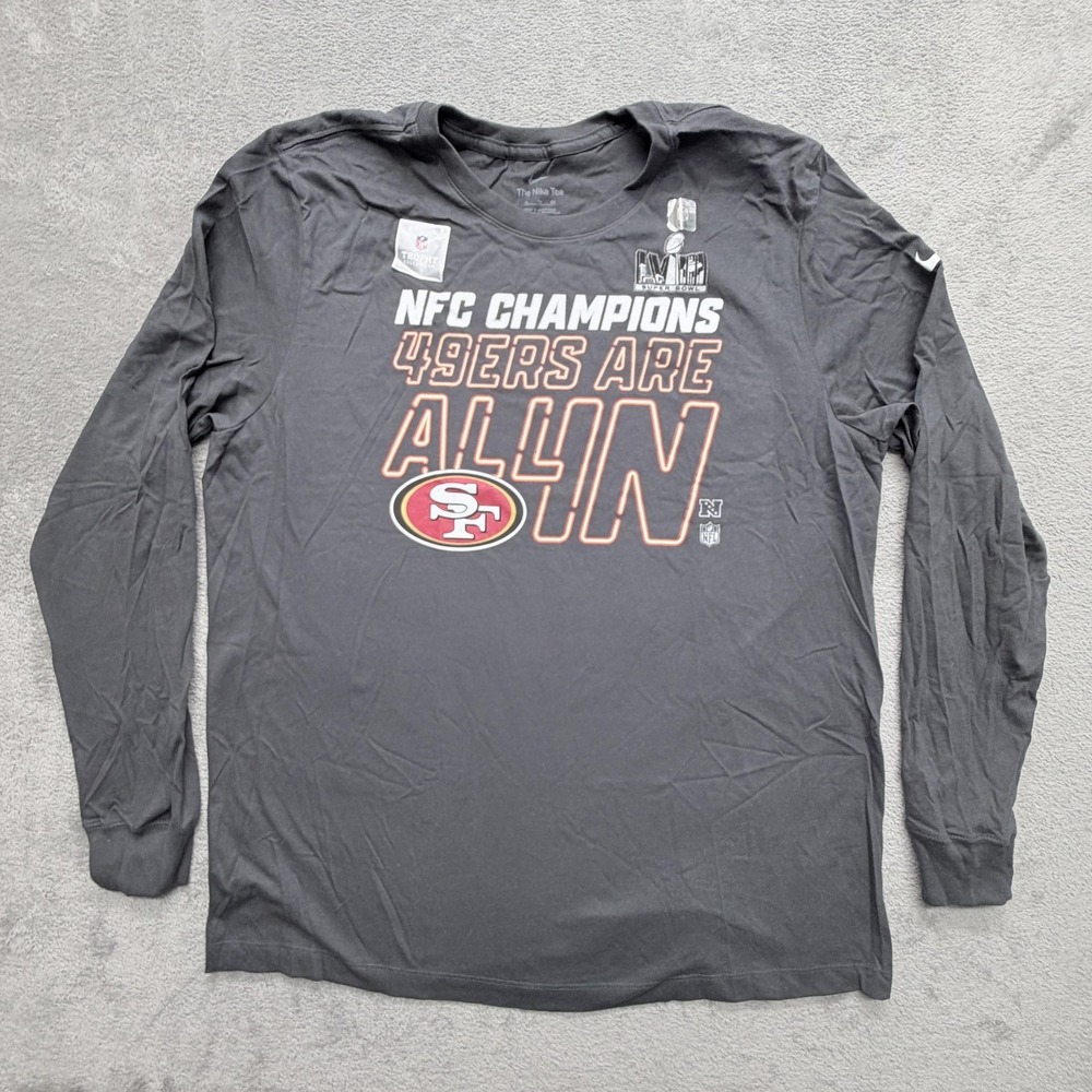 San Francisco 49ers Shirt Mens XL Black NFL Football Nike NFC Champions